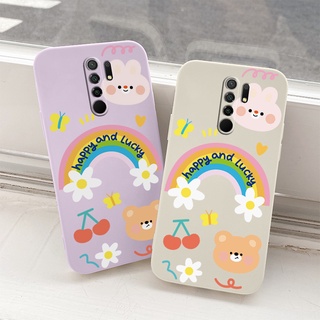 เคส กระต่ายสายรุ้ง เคสมือถือ ซิลิกาเจลเหลว Phone Case For Xiaomi Redmi 9 9A 9T อ่อนนุ่ม ฝาหลังโทรศัพท์