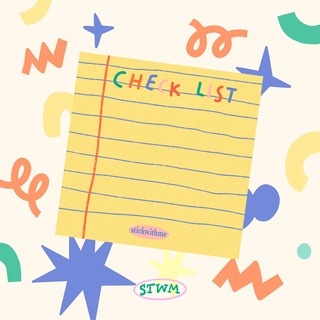 Checklist Memopad กระดาษสำหรับจดโน้ต | Stickwithme4ev