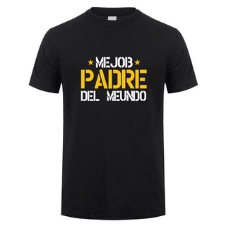 [S-5XL]เสื้อยืดแขนสั้น พิมพ์ลาย MEJOR PADRE DEL MUNDO สไตล์สเปน สําหรับผู้ชาย