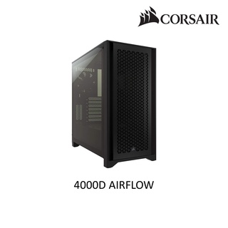 Corsair 4000D กระจกเทมเปอร์วัดอุณหภูมิอากาศ - สีดํา / สีขาว CC-9011200-WW