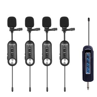 MOLISA  Wireless Microphone UHF ไมโครโฟนไร้สาย รุ่น Pro-4C/Pro-4CII ไมค์ 4 ตัว สำหรับไลฟ์สด บันทึกวีดีโอ Vlog บันทึก