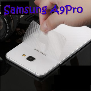 Samsung A9Pro ฟิล์มใสลายเคฟล่า 3D กันรอยขีดข่วน คราบเหงื่อคราบน้ำ หลังเครื่อง