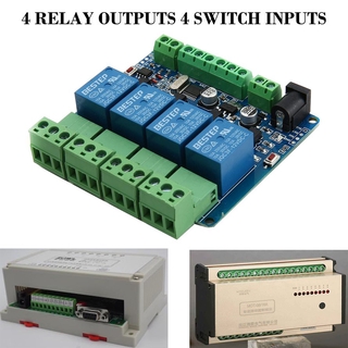 โมดูลสวิตช์รีเลย์ Modbus Rtu 4 Channel 12V Input Rs485 / Ttl