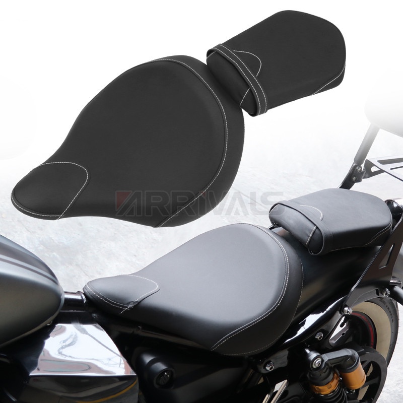 Leather Motorcycle Driver Passenger Pillion Back Solo Seat Cushion For Yamaha Bolt 950 XV950 XVS 950  SPEC R/C 2013-2019