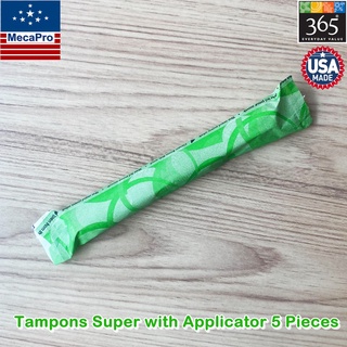 365 Everyday Value® Tampons Super with Applicator 5 Pieces ผ้าอนามัยแบบสอด 5 ชิ้น เหมาะกับวันมาปกติ-มามาก