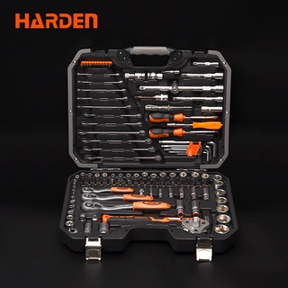 ชุดเครื่องมือ  บ๊อกซ์ชุด 132 ตัว/ชุด ขนาด 1/2", 3/8" และ 1/4" HARDEN #510822