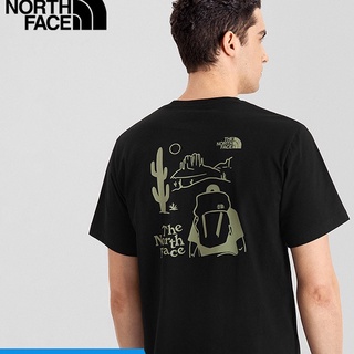 เสื้อยืดแขนสั้น ผ้าฝ้าย พิมพ์ลาย TheNorthFace North สําหรับคู่รัก ใช้งานกลางแจ้ง