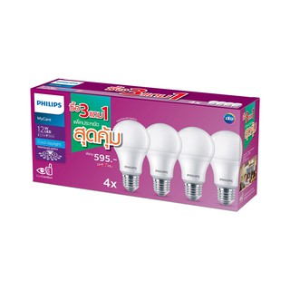 ฟิลิปส์ หลอดไฟขั้ว E27 LED 12 วัตต์ แสงขาว x 3 หลอด Philips Bulb E27 LED 12W, White light x 3 bulbs