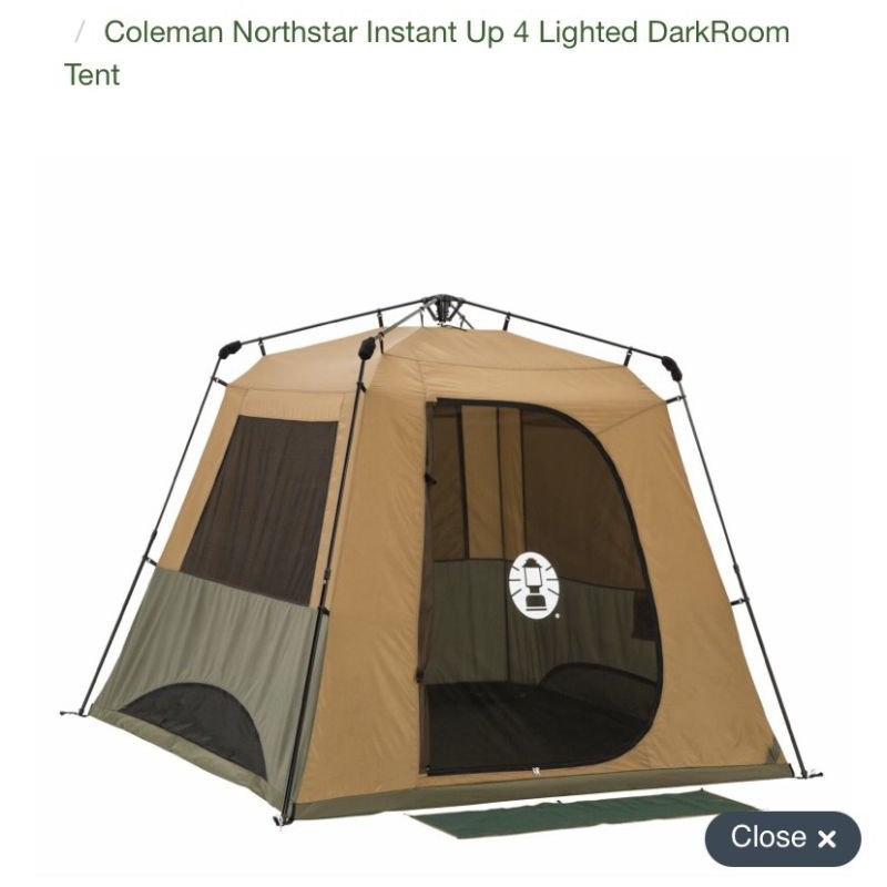 เต็นท์​ Coleman North​star​ Instant Up 4​ Lighted​ Darkroom