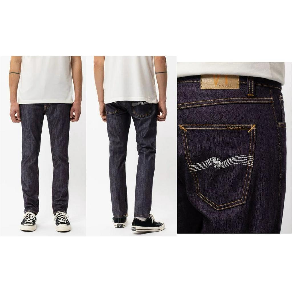 (โค้ดลดเพิ่ม1,000) Nudie Jeans Lean Dean Dry Ecru Embo