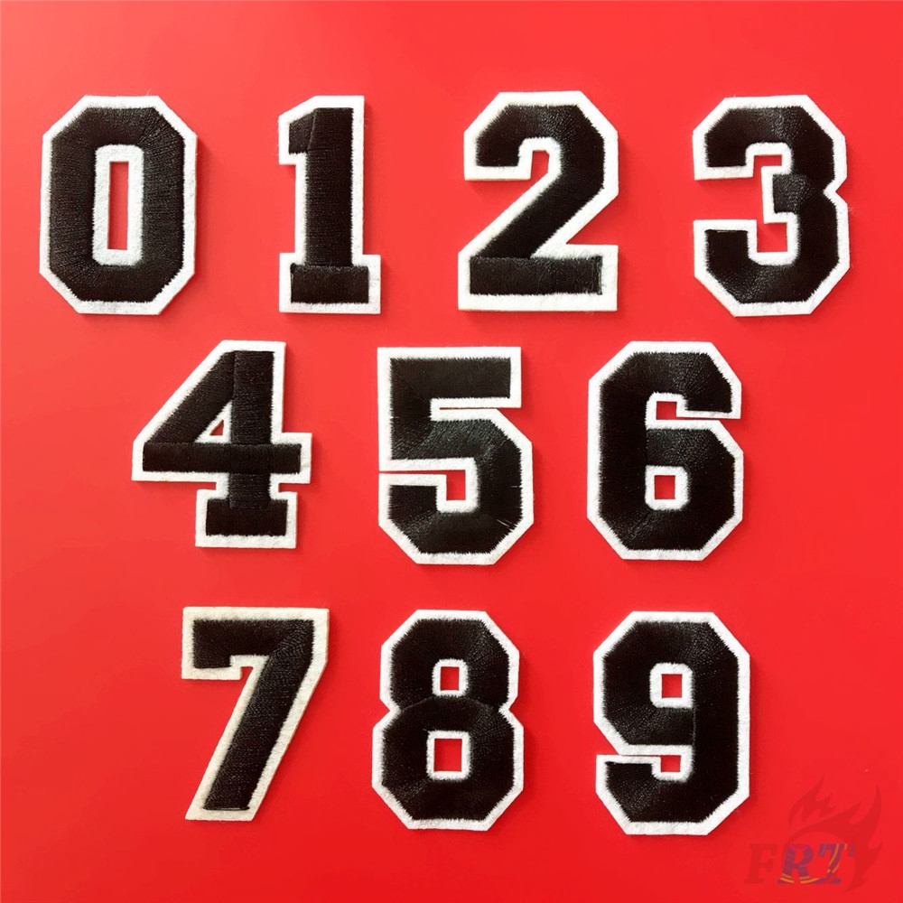 ☸ Number Patch ☸ 1Pc Diy Iron-on/Sew-on Embroidered Clothes Badges Patch（Number - Series 01）