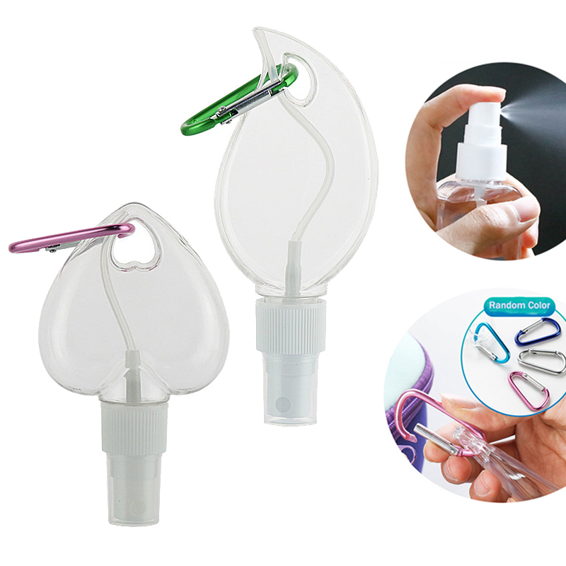 ขวดสเปรย์รูปหัวใจ 50ml ขวดเจล 50ml ขวดฆ่าเชื้อ มีคาราไบเนอร์ หัวใจน่ารัก หาง่าย ขวดเปล่า ขวดสเปรย์พก