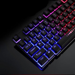 Do.jp- คีย์บอร์ดเกมมิ่ง มีไฟแบ็คไลท์ LED สีรุ้ง แบบใช้สาย USB