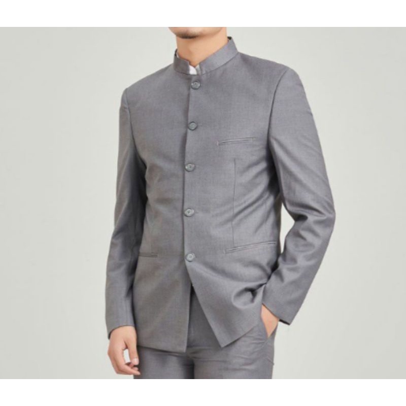 Jasco ผู้ชายผู้ใหญ่ธรรมดาสีเทา Jasco silver santeri