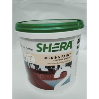 SHERA paint โปร่ง / ทึบ สีทาไม้พื้น สุตรน้ำ / สีเคลือบกันรอยไม้พื้น TOP GUARD 3.78 ลิตร   .