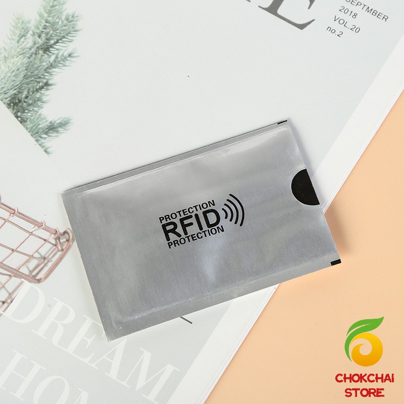 Chok ซองอลูมิเนียมใส่บัตรเครดิต กันขโมยข้อมูล RFID กันขโมย ปลอกการ์ดฟอยล์ bank card case