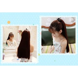 (เคลียร์โกดัง..ถ้ากดไม่ได้คือหมด)รุ่นพรีเมี่ยม 100 กรัม แฮร์พีช หางม้า ผมตรงยาว 55 และ65 ซม.ผมนิ่มไม่เงา ไม่บาง แบบผูก