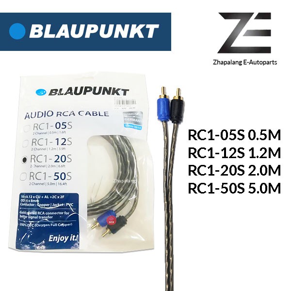 สาย RCA เสียง Blaupunkt - RC1-05S/ RC1-12S/ RC1-20S/ RC1-50S (0.5m ~ 5.0m)