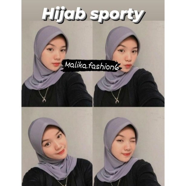 Hijab Sport Ori Antem/Instant Hijab/ Linear Sport Hijab/Bergo Sporty/Sport Hijab/Daily Hijab/School 