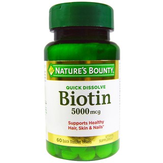 Natures Bounty, Biotin, 5000 mcg, 60 Quick Dissolve Tablets