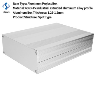 กล่องเคสอลูมิเนียมสีเงินแบบแยก Diy Pcb Junction Casing 54X145X200 มม.