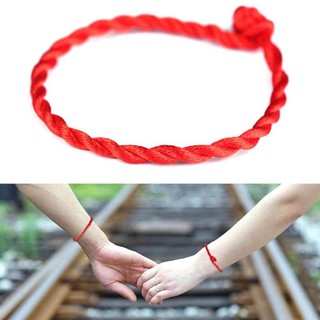 521205 สร้อยข้อมือเชือกถัก สีแดง 1 ชิ้น