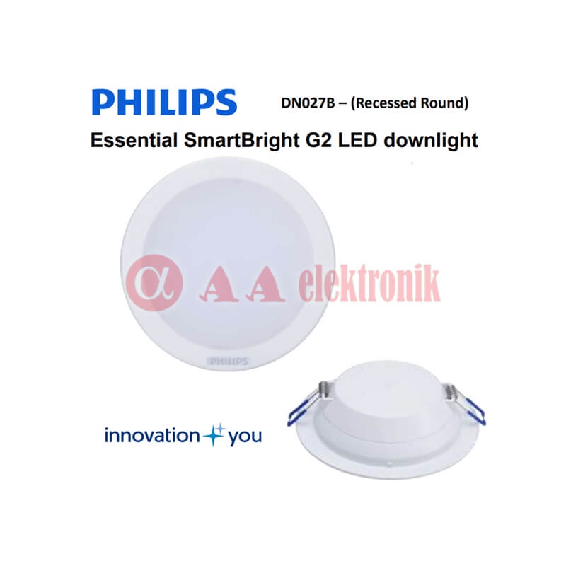 หลอดไฟ LED Philips DN027B 9W CW D 125RD