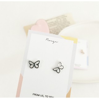 [พร้อมส่ง] (มีโค้ดลดทั้งร้าน) ต่างหูผีเสื้อ Hollow Butterfly** 🦋 รุ่นนี้ Nickel Free 💗 บริการห่อของขวัญฟรี