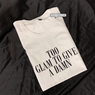 "give a damn" เสื้อยืดสกรีน สวมใส่สบาย