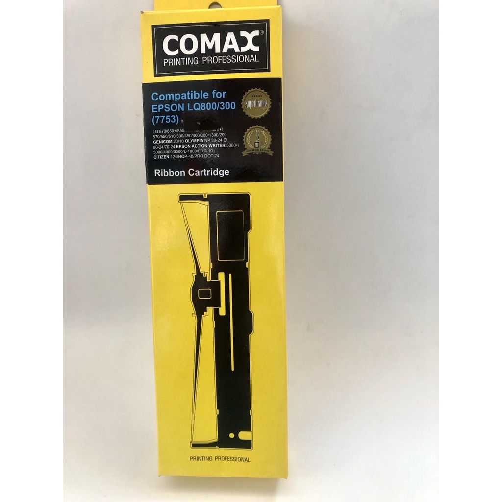 ตลับหมึก พร้อมผ้า Epson lq 300 300+ 300+ll lq 800 ( 7753)   comax เทียบเท่าของแท้ คุณภาพเยี่มม หมึกด