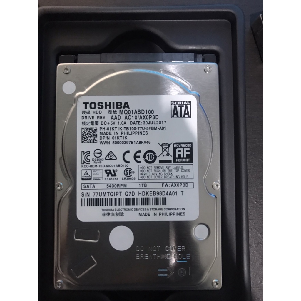 HDD 1 TB NOTEBOOK TOSHIBA MQ01ABD100