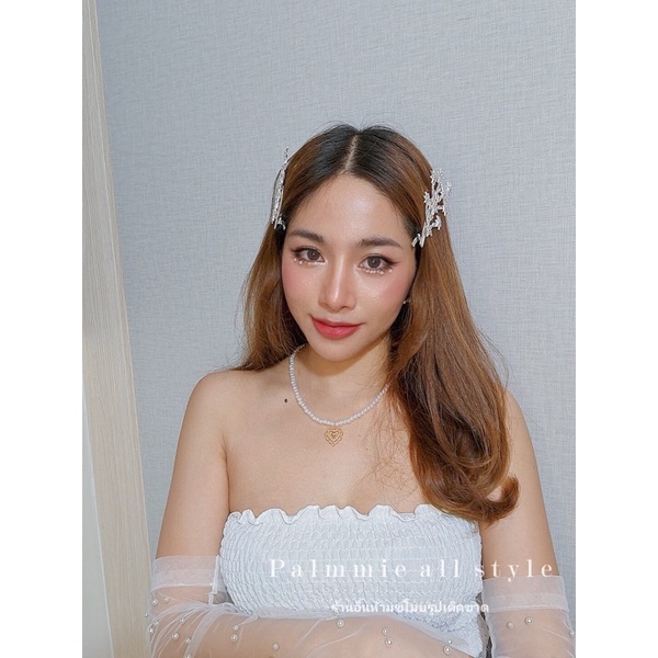 🌼 กิ๊บติดผมเพชร เป็นกิ๊บปากเป็ด ดาวพลุเป็นแบบกิ่งไม้ สีเงิน ใส่ 2 ข้างก็สวยจ้า