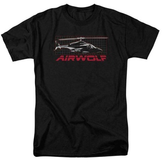 เสื้อยืดวินเทจใหม่ เสื้อยืดผ้าฝ้าย 100% พิมพ์ลายกราฟิก Airwolf Helicopter 80S Action Tv Series Nbc501 สไตล์เรโทร ของขวัญ