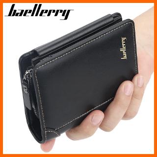 Baellerry กระเป๋าสตางค์ กระเป๋าใส่เหรียญ ใส่บัตรได้หลายช่อง มีซิป ขนาดเล็ก อเนกประสงค์ แฟชั่นสําหรับผู้ชาย นักเรียน