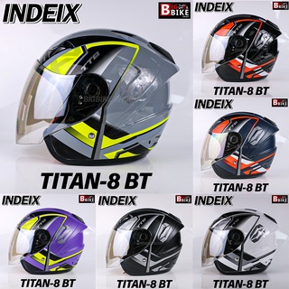 หมวกกันน็อค INDEX TITAN-8 BT รุ่นใหม่ล่าสุด มีหลุมติดตั้งลำโพง Bluetooth นวมถอดซักได้ มีไซส์ให้เลือก M/ L/ XL