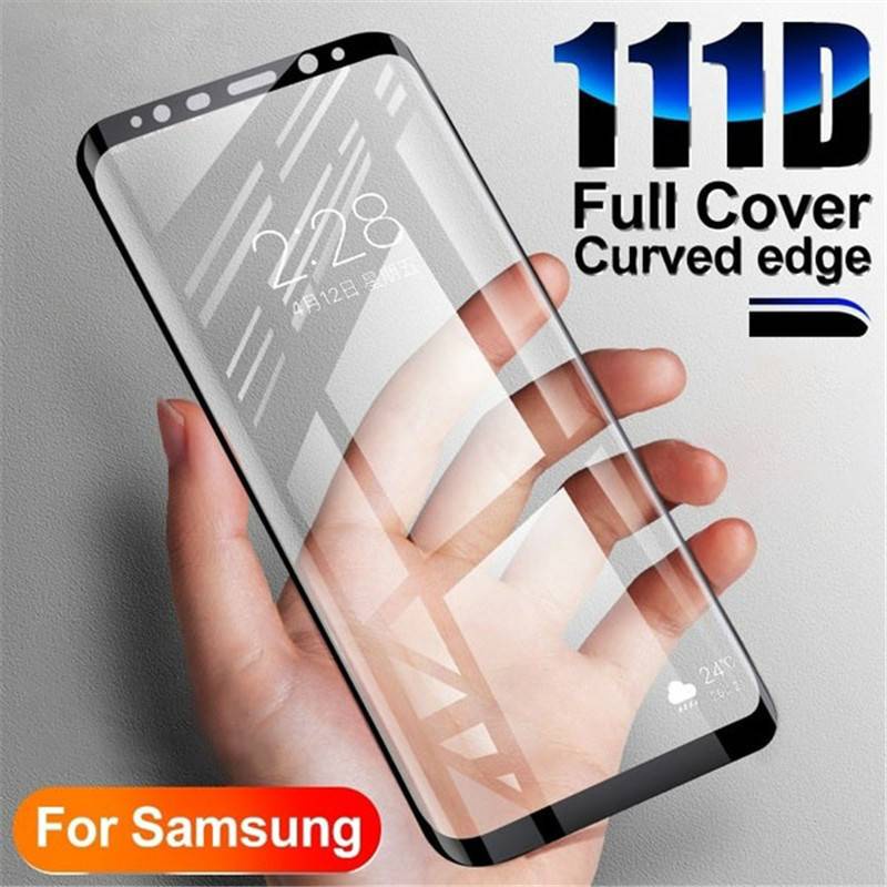 SAMSUNG 9DกระจกนิรภัยสําหรับSamsung Galaxy S10 S9 S8 Plus S10eป้องกันหน้าจอสําหรับGalaxyหมายเหตุ 8 9