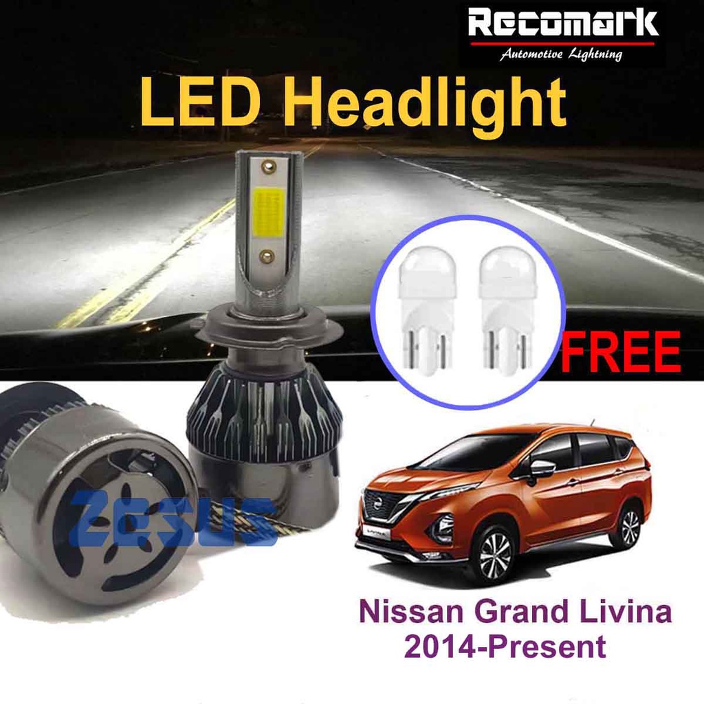 2 ชิ้น x LED Zeus Lampu Zen 4 ไฟหน้าหลอดไฟ 6000K H4 12v - Nissan Grand Livina 2014-ปัจจุบัน