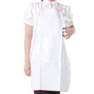 🔥HOT🔥 เอโร่ ผ้ากันเปื้อนหนัง PVC ขนาด 22x30 นิ้ว สีขาว aro Apron Plastic White M-Wpa-2W