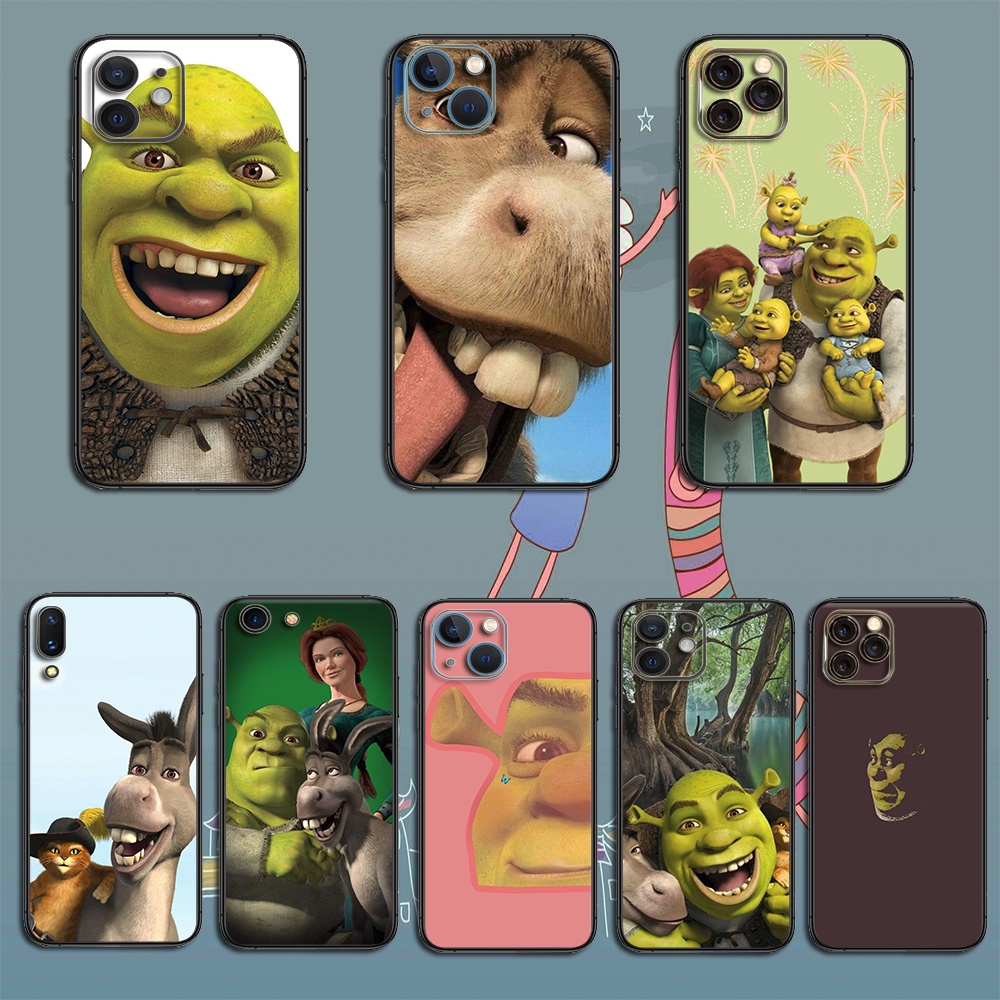 IPhone X XS 5 5S 6 6S 7 8 Plus TD22 Shrek Movie Black TPU เคสโทรศัพท์ซิลิโคนอ่อนนุ่ม