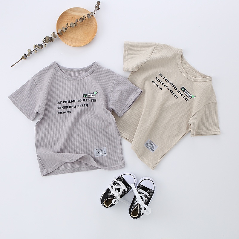 [ZY] เสื้อยืดคอกลม แขนสั้น ผ้าฝ้ายแท้ พิมพ์ลายการ์ตูน ทรงหลวม ระบายอากาศ สไตล์เกาหลี สําหรับเด็ก 90-160 ซม. พร้อมส่ง