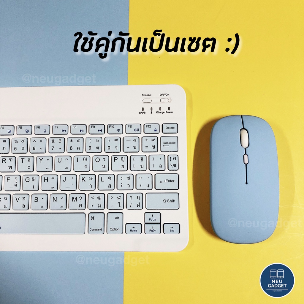 [มี Touch Pad❗] คีย์บอร์ดบลูทูธ สำหรับไอแพด Gen9 Gen8 Gen7 Air5 Air4 Gen6 Gen5 Mini6 เมาส์ไร้สาย เม้าส์บลูทูธ คีย์บอร์ด - รูปที่ 4