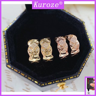 ( Gra ) ต่างหูแฟชั่น 18 K Gold Plated