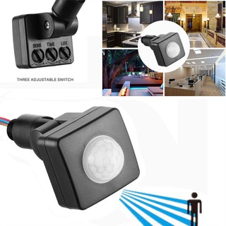 Body Infrared Switch Motion Sensor PIR Sensor Lighting Detector Sidewalk Outdoor Wall Switch Infrared PIR มีแต่สีขาวครับ