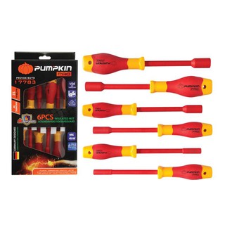 ชุดไขควงหัวบ็อกซ์ (6 ตัว/ชุด) สีแดง-เหลือง พัมคินVDE-SD7S Box Head Screwdriver Set (6 pcs / Set) Red-Yellow Pumpkin VDE-