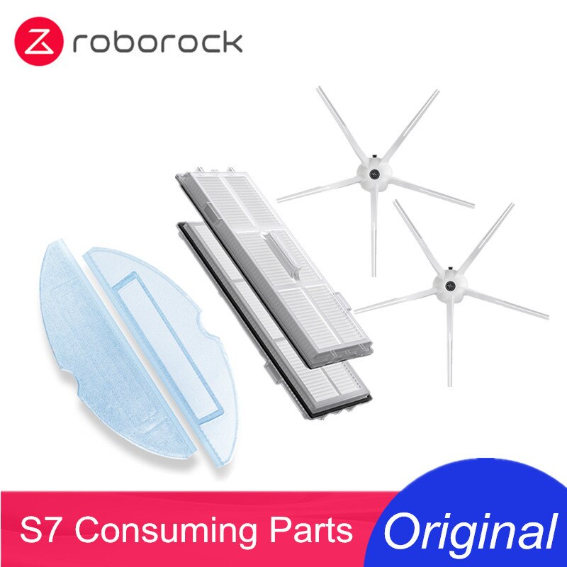 สําหรับ Roborock S7 MaxV Ultra / S7 ชิ้นส่วน VibraRise Mopping Pads, แปรงด้านข้าง, กรองสําหรับ Robor