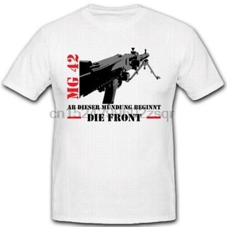 ขายดี เสื้อยืดลําลอง แขนสั้น พิมพ์ลาย Maschinen Gewehr 42 MG Front Mens1 BNlghn76KNdgcc89 สไตล์คลาสสิก สําหรับผู้ชายS-5X