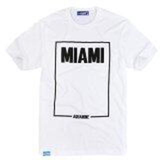 AQUANINE เสื้อยืด HIP STREET ลาย MIAMI (สีกรมขาว)