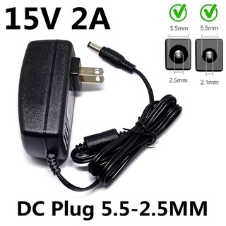 adapterที่ชาร์จ DC 15v 2a หัวใหญ่ 5.5x2.5mm