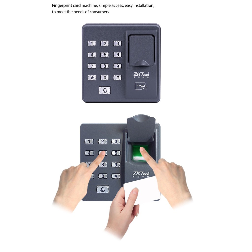 ZkTeco X6 เครื่องสแกนนิ้วและทาบบัตรเปิดประตูด้วยคีย์การ์ด Access Control