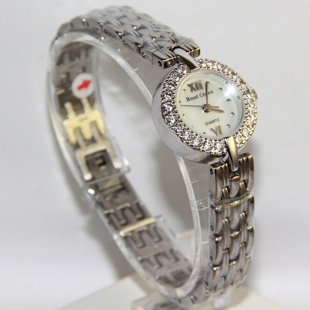 นาฬิกาข้อมือสุดหรู Royal Crown รุ่น 3602 Silver สายสแตนเลส ดีไซน์สวย